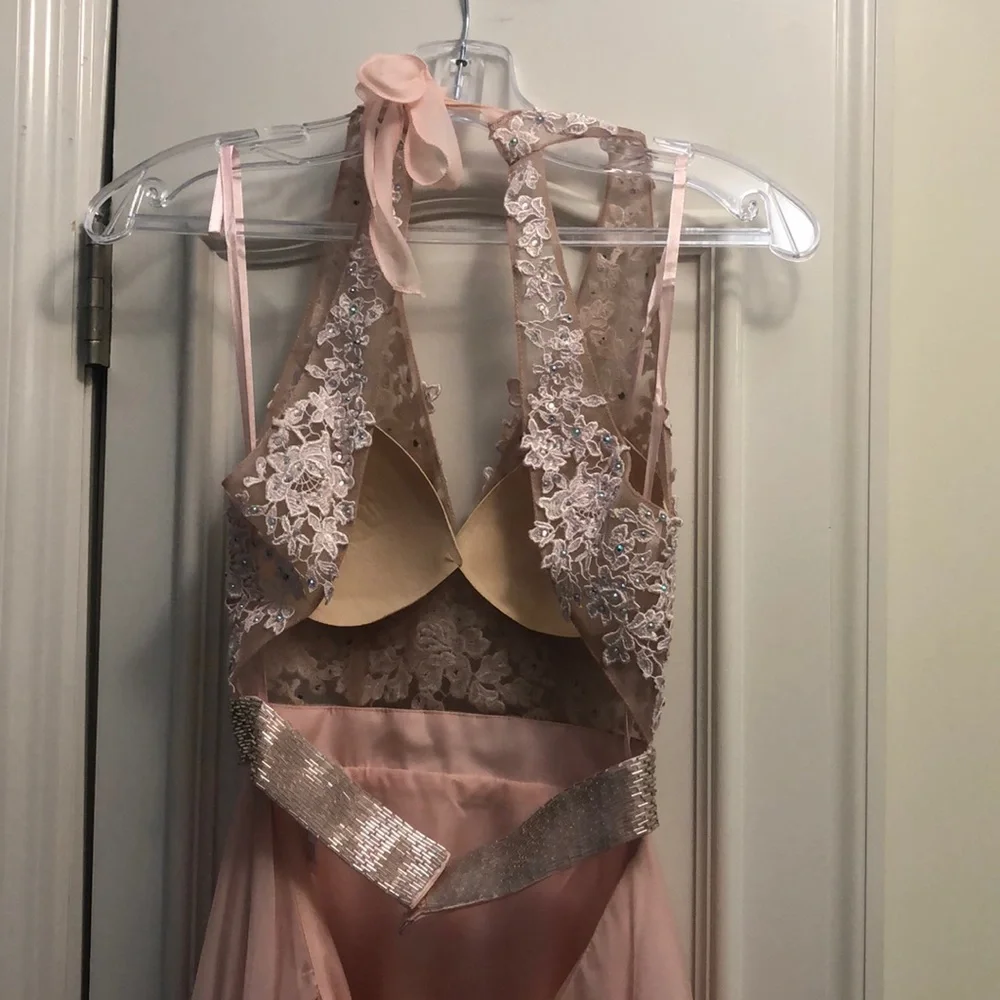 Pink chiffon prom dress - Picture 5 of 8